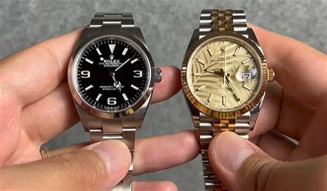 rolex datejust vs explorer|Rolex Datejust 36 or gris.